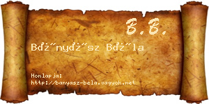 Bányász Béla névjegykártya
