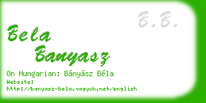 bela banyasz business card
